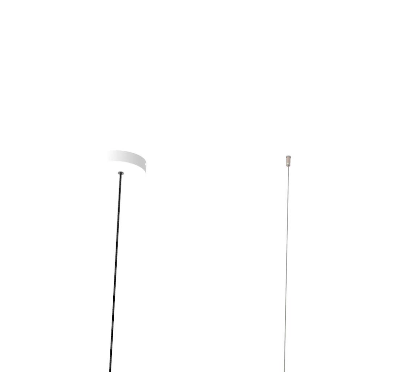 Biała potrójna lampa wisząca Rio 3 do montażu nad wyspą