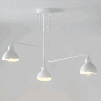 Skandynawski żyrandol Etherea z trzema regulowanymi kloszami