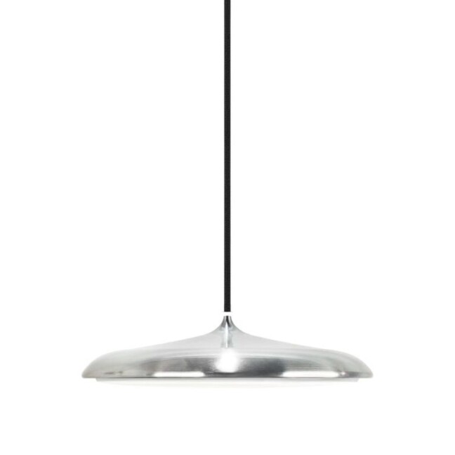 Srebrna, wisząca lampa Artist 25 od DFTP z płaskim źródłem LED