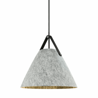 Nowoczesna wisząca lampa Strap 36 z szarego filcu od DFTP