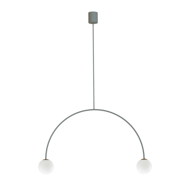 Wisząca lampa Riga 80 w oliwkowej zieleni