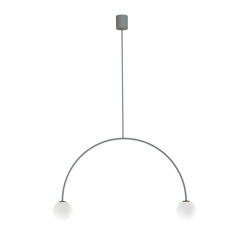 Wisząca lampa Riga 80 w oliwkowej zieleni