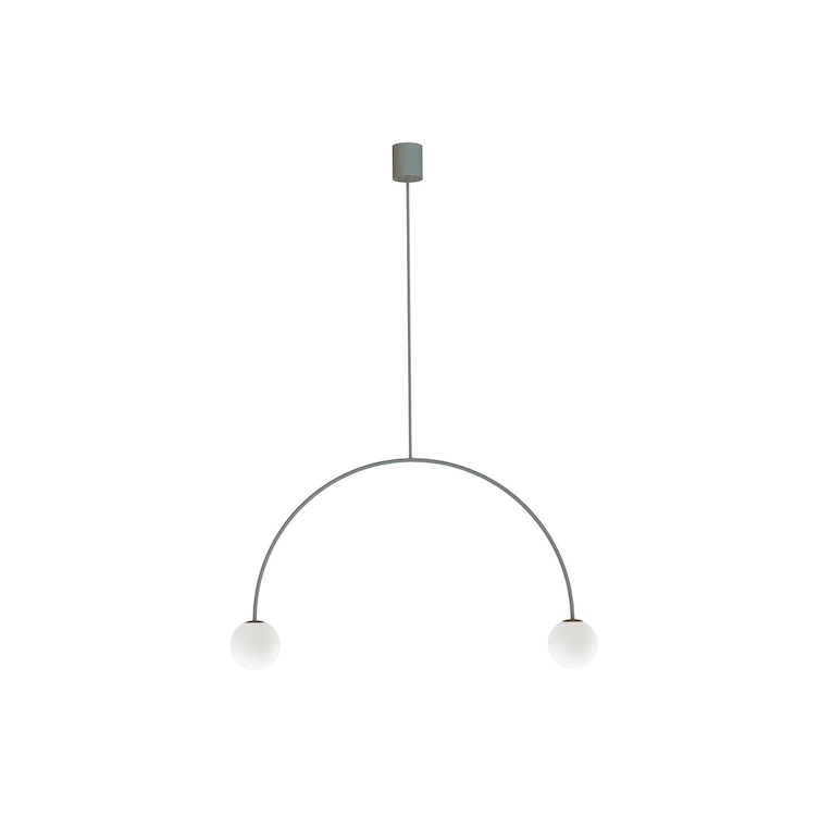 Wisząca lampa Riga 80 w oliwkowej zieleni