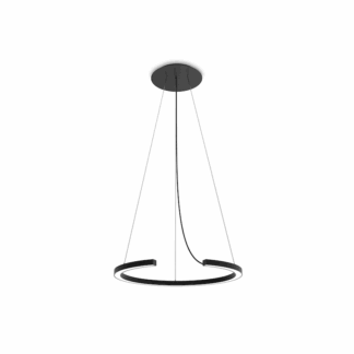 Nowoczesny żyrandol do salonu Roberta 65 w kształcie półobręczy LED