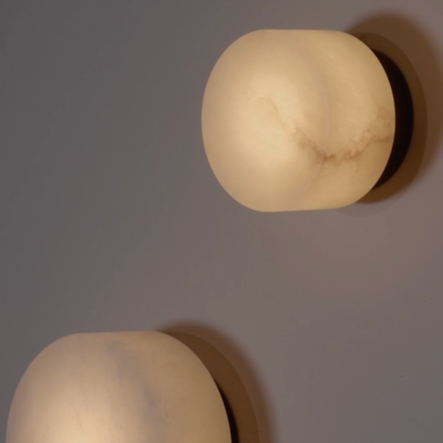 Alabastrowa lampa ścienna / Kamienny plafon z alabastru – Rock 14 – Robin