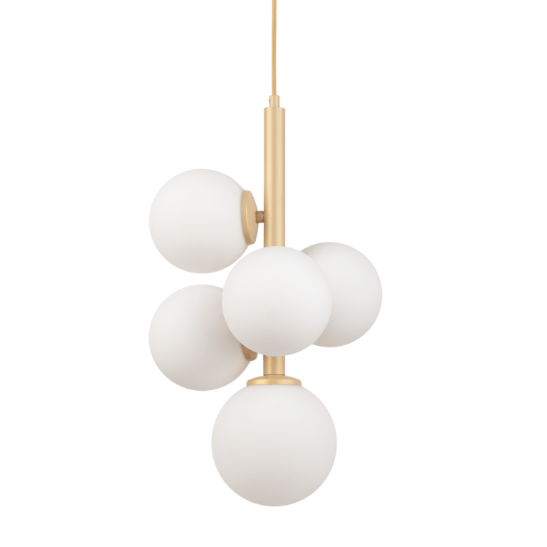 Beżowa elegancka lampa wisząca Brassia 5 - matowa