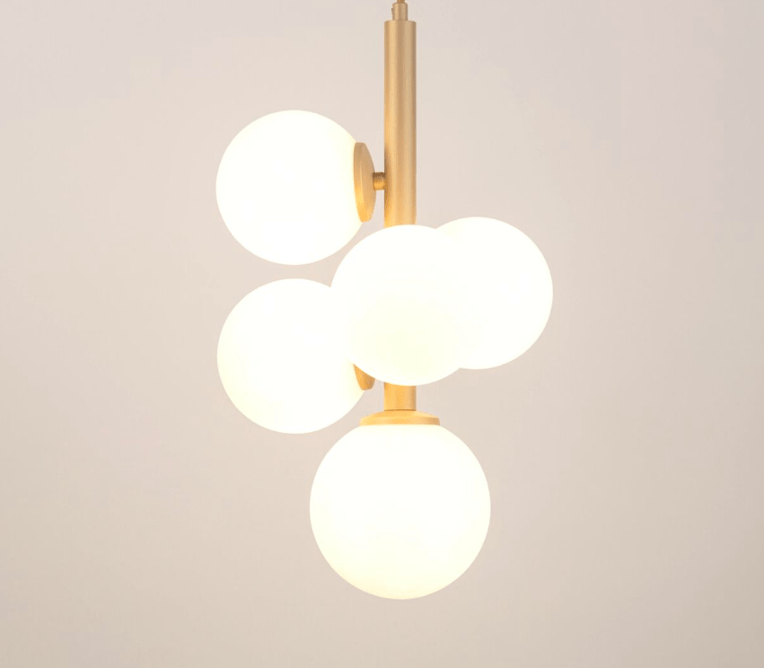 Beżowa elegancka lampa wisząca Brassia 5 - matowa