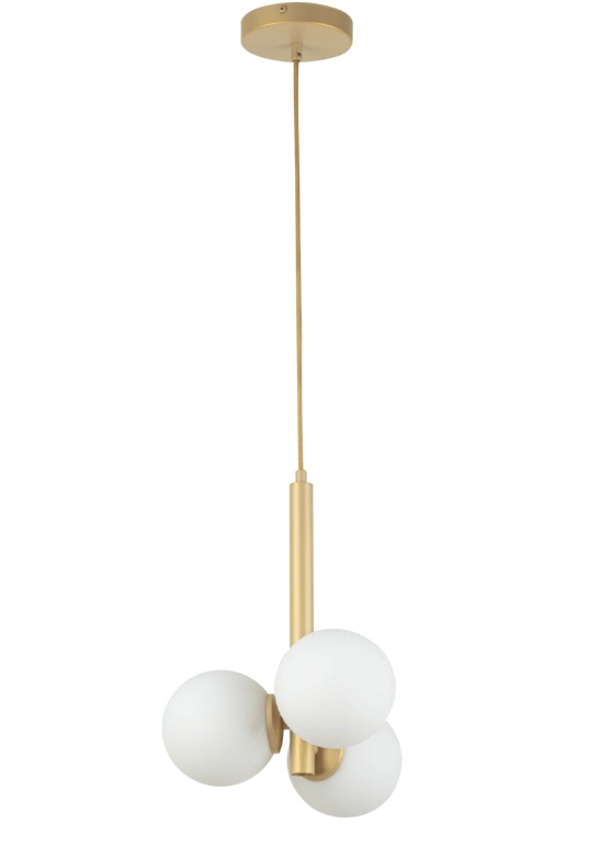 Beżowa lampa wisząca Brassia 3 - szklane kulki