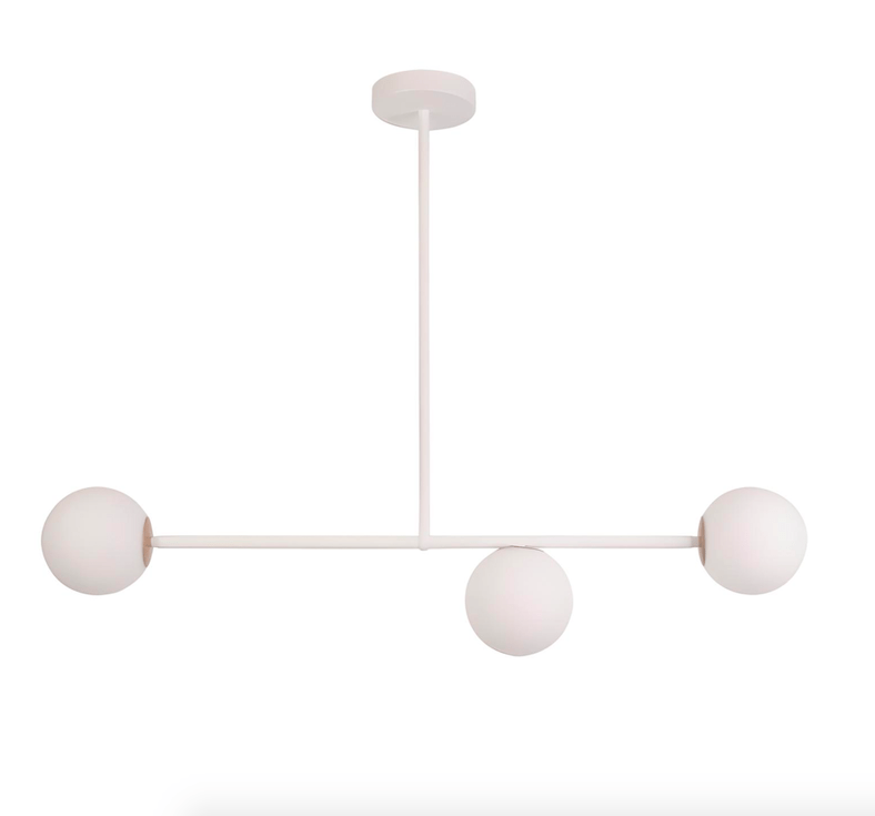 Biała lampa sufitowa Glowspire z trzema punktami świetlnymi