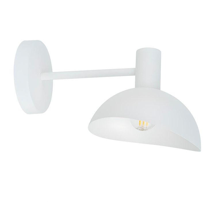 Biały nordycki kinkiet do sypialni Skylim od Ardant Studio