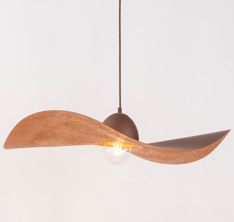 Brązowa lampa wisząca kapelusz Viora 76 cm - Ardant Studio