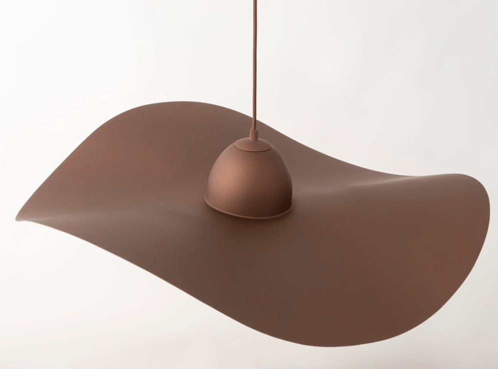 Brązowa lampa wisząca kapelusz Viora 76 cm - Ardant Studio