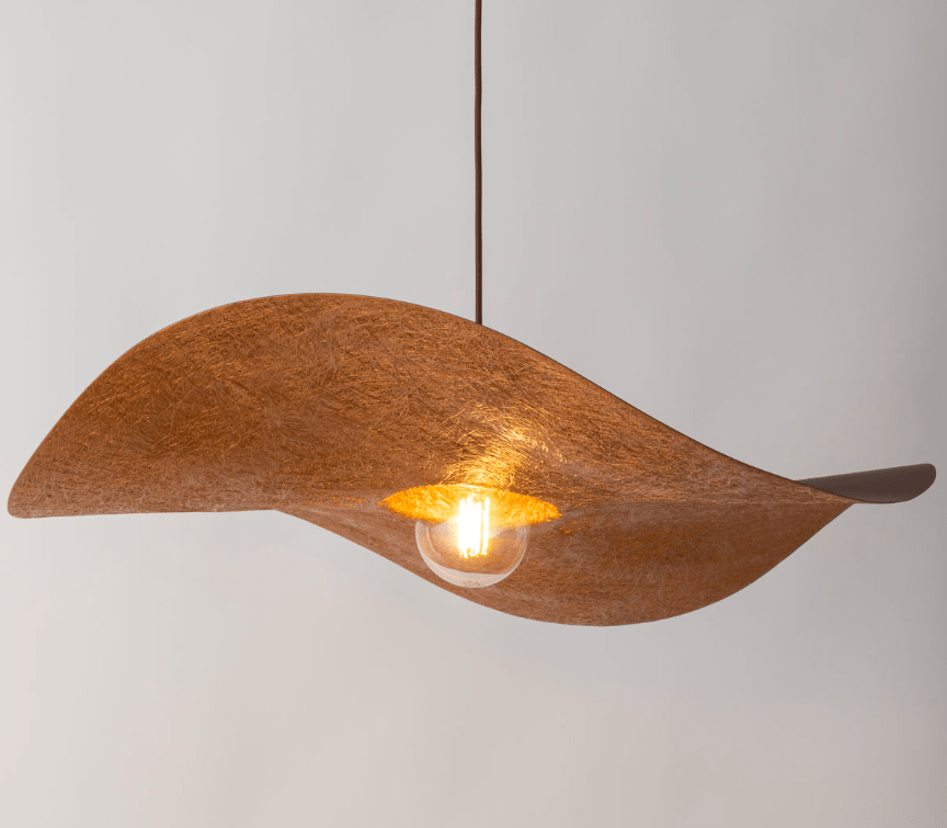 Brązowa lampa wisząca kapelusz Viora 76 cm - Ardant Studio