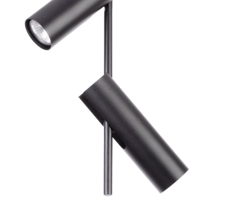 Czarna lampa sufitowa ze spotami Eclix 2-punktowa