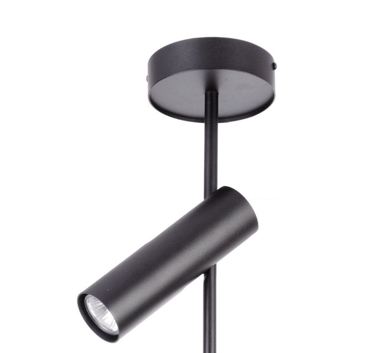 Czarna lampa sufitowa ze spotami Eclix 2-punktowa