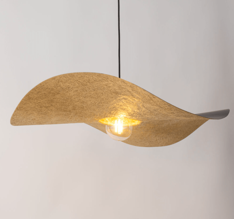 Czarna lampa wisząca Viora 76 cm - złoty środek