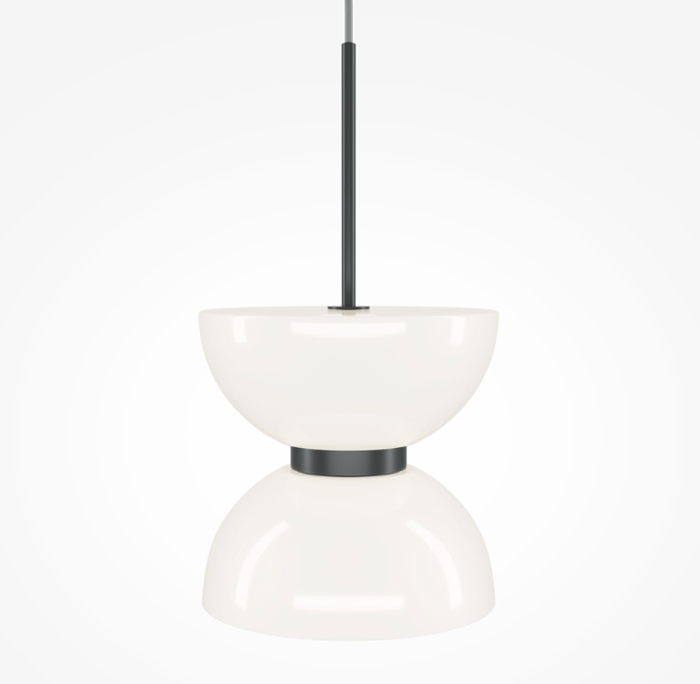 Czarna wisząca lampa LED inspirowana japońskim stylem Kyoto
