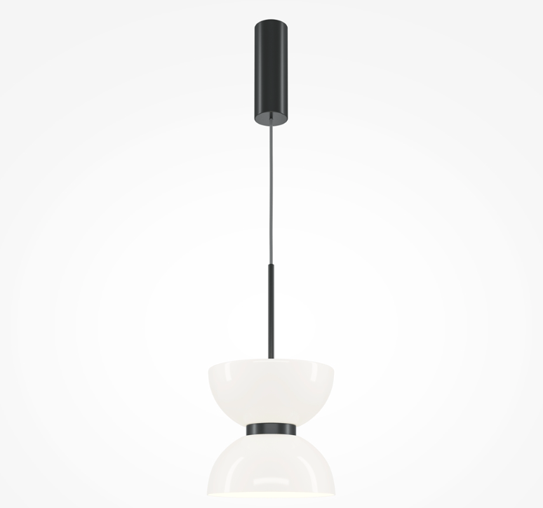 Czarna wisząca lampa LED inspirowana japońskim stylem Kyoto