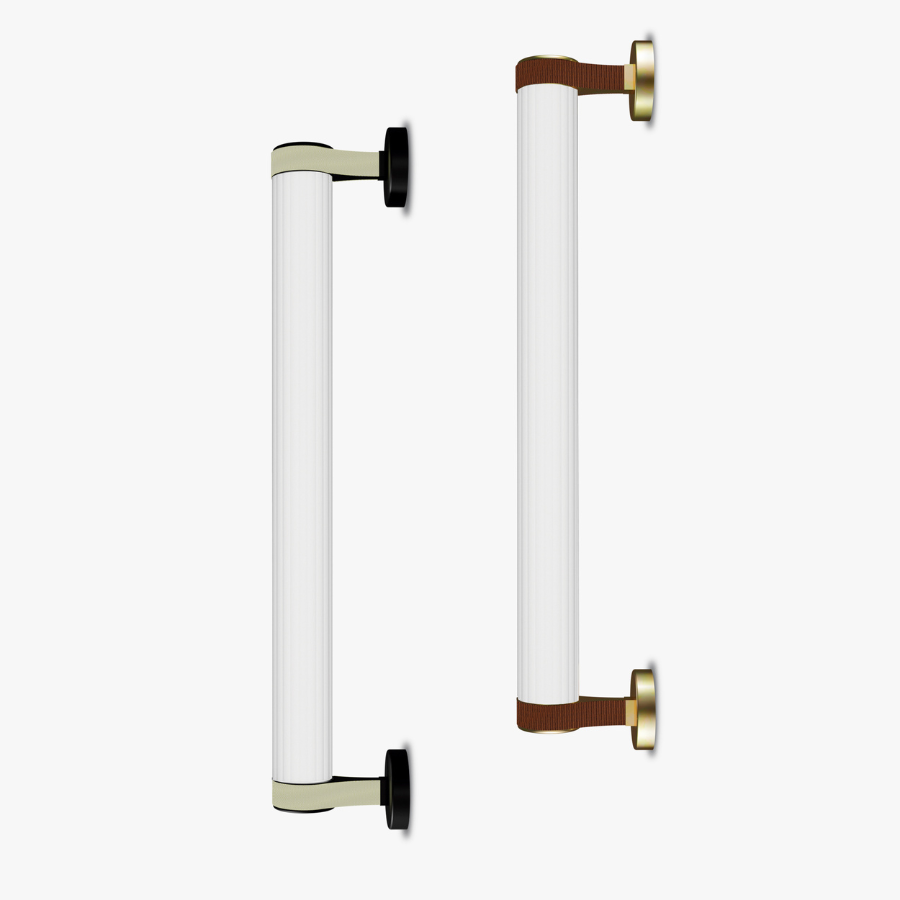 Czarny kinkiet ścienny Roseline 56 - Robin z beżowymi pasami, IP44