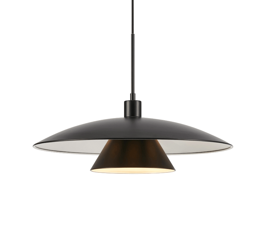 Elegancka wisząca lampa Millinge 50 w czerni, inspirowana duńskim stylem