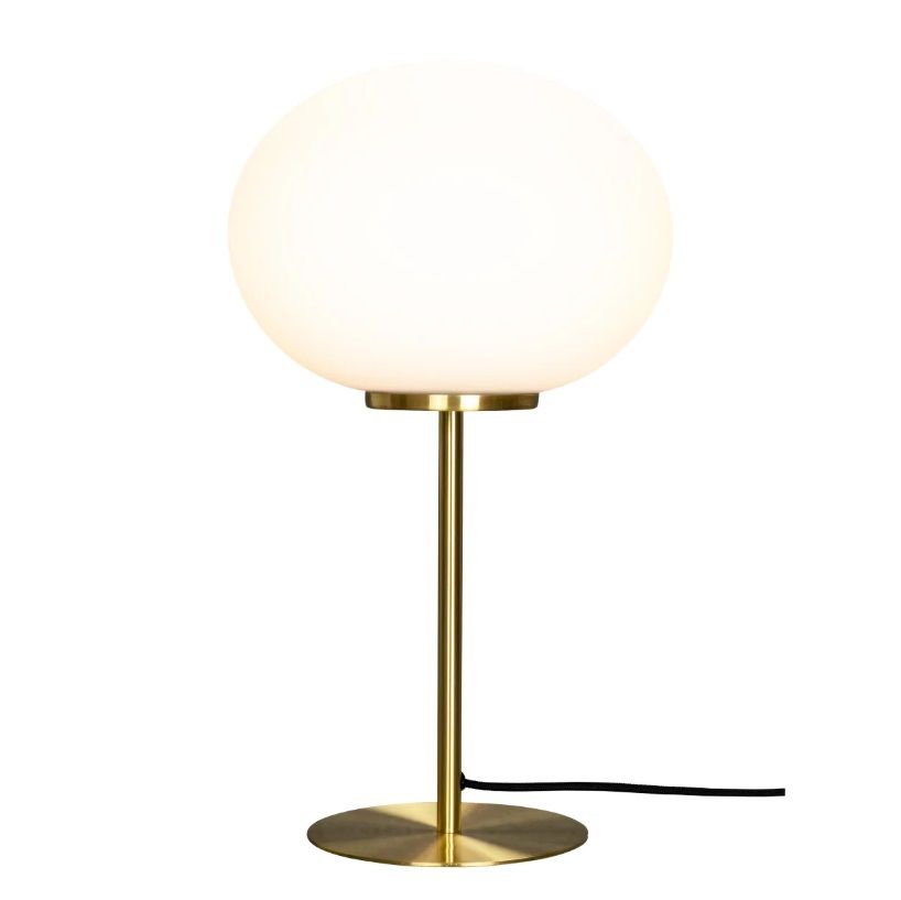 Elegancka złota lampa stołowa z szklaną kulą Princess