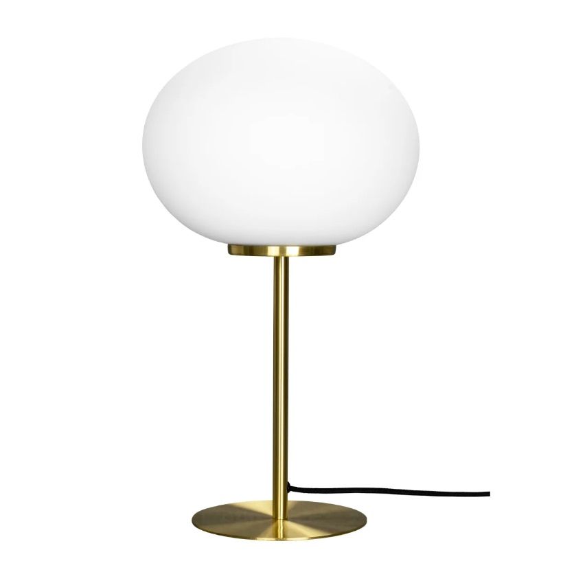 Elegancka złota lampa stołowa z szklaną kulą Princess