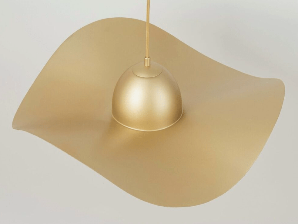 Gustowna lampa wisząca Viora 55 cm - złoty kapelusz