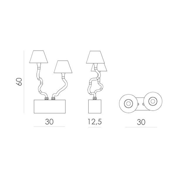 Lampa stołowa Bonzai II - z rurek miedzianych Gie El Home