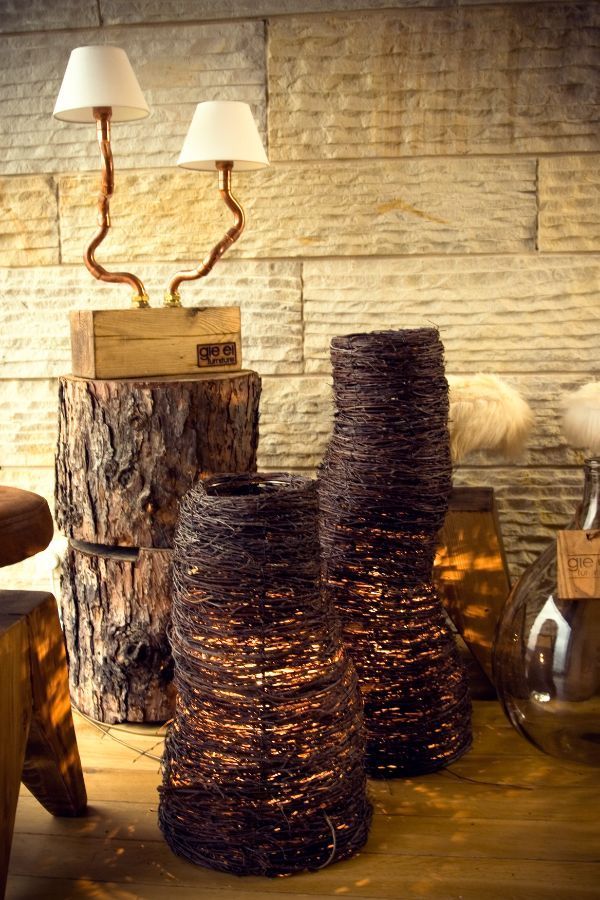 Lampa stołowa Bonzai II - z rurek miedzianych Gie El Home