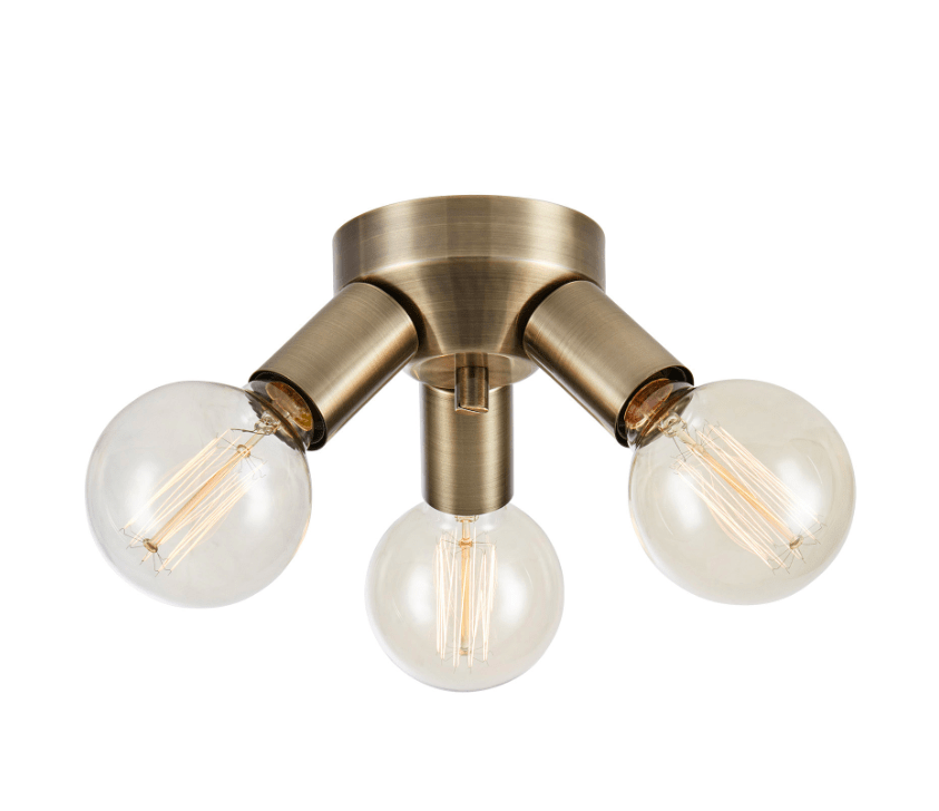 Lampa sufitowa Mazzo 3 w kolorze antycznego mosiądzu