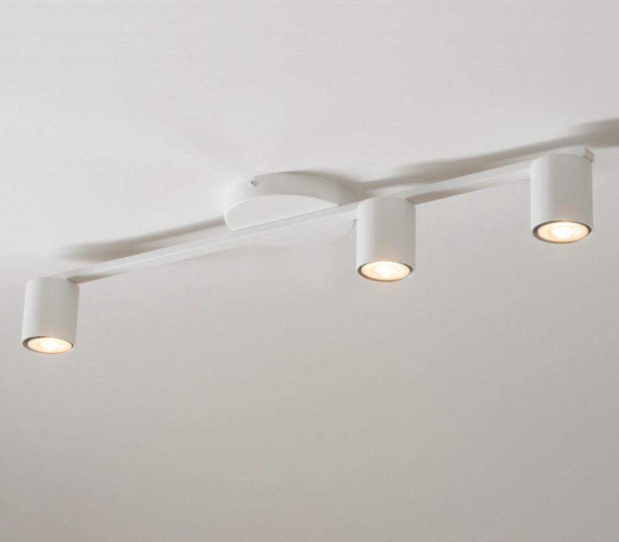 Lampa sufitowa Zyon 3 - podłużna biała listwa