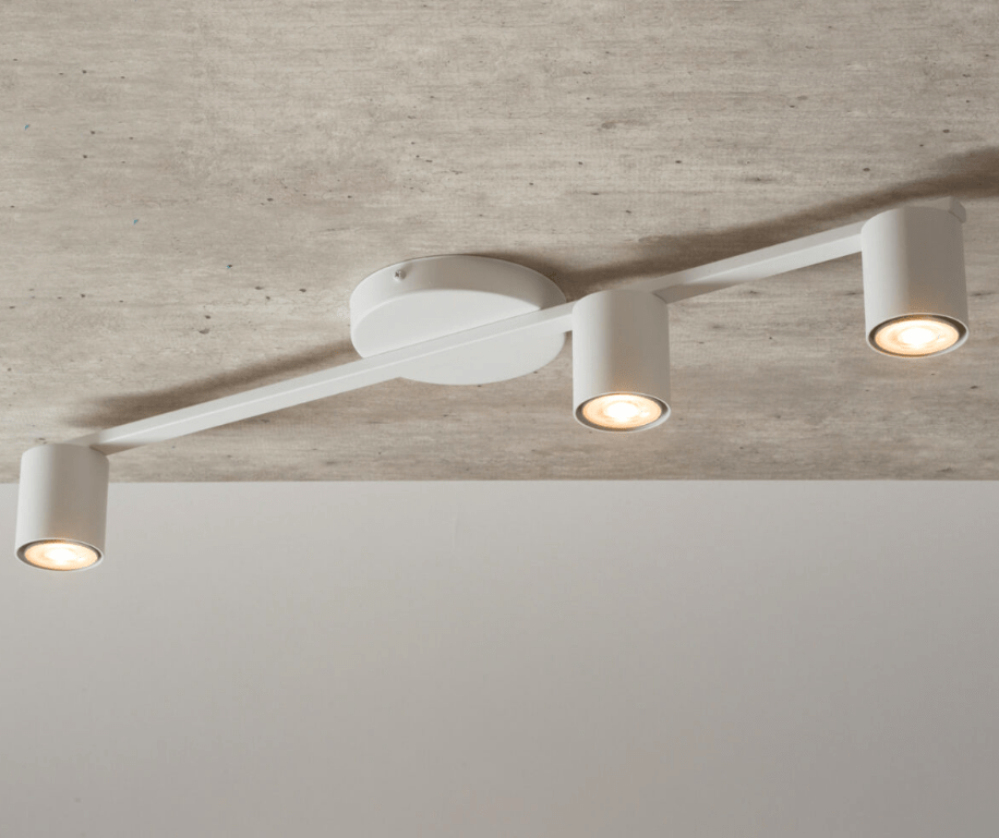 Lampa sufitowa Zyon 3 - podłużna biała listwa
