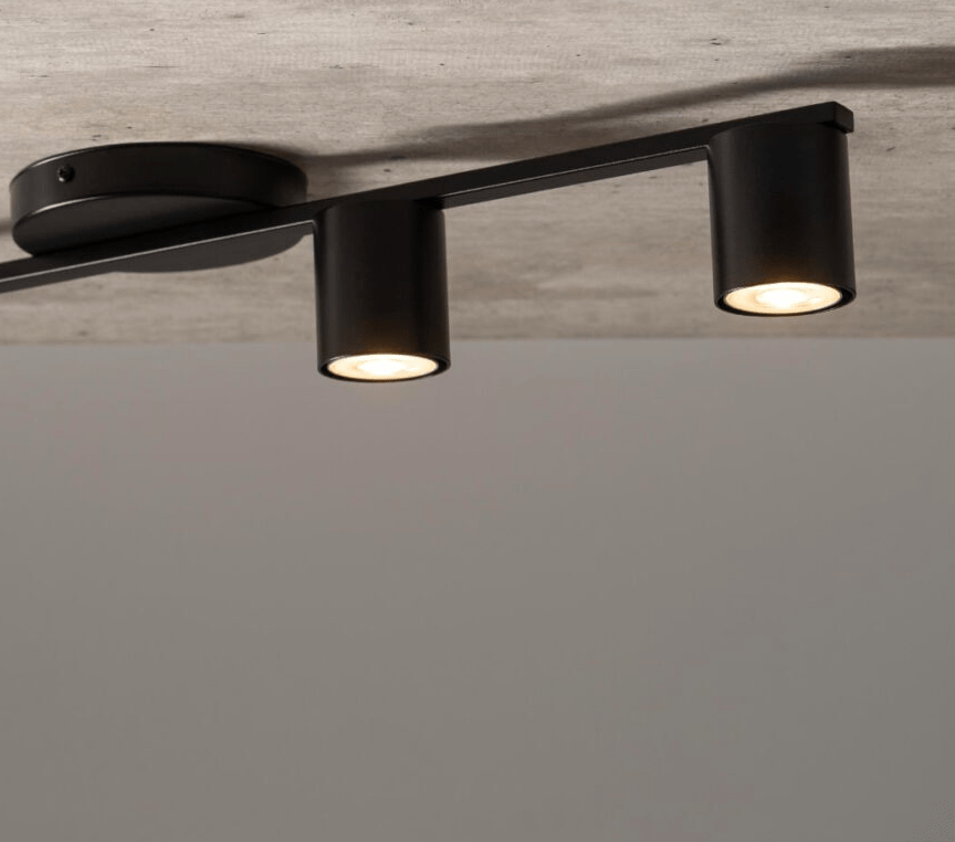 Lampa sufitowa Zyon 3 - podłużna czarna szyna