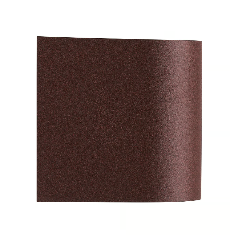 Brązowy (rdzawy) kinkiet zewnętrzny Dion o klasie szczelności IP44 do montażu na ścianie domu