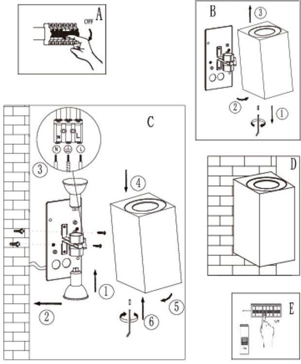 Czarny kinkiet Nordlux Canto Kubi Maxi 2 o klasie szczelności IP44