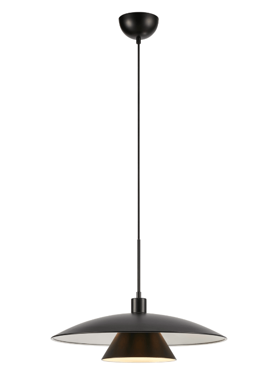Elegancka wisząca lampa Millinge 50 w czerni, inspirowana duńskim stylem