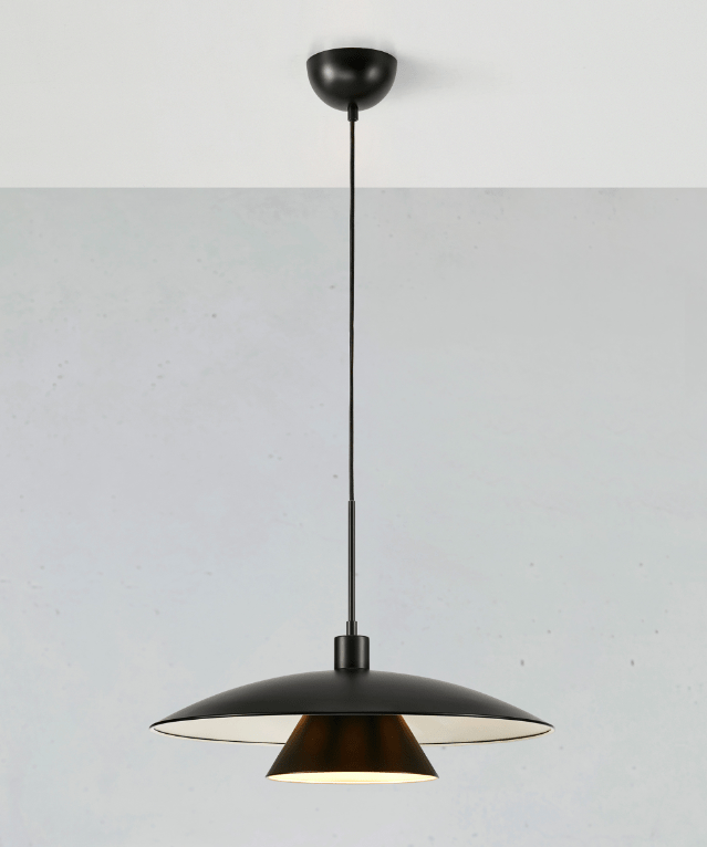 Elegancka wisząca lampa Millinge 50 w czerni, inspirowana duńskim stylem