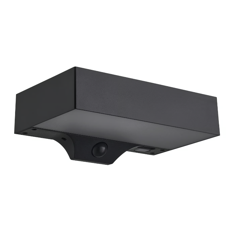 Kinkiet Monay Square z panelem solarnym i czujnikiem ruchu, odporny na warunki atmosferyczne dzięki klasie szczelności IP44