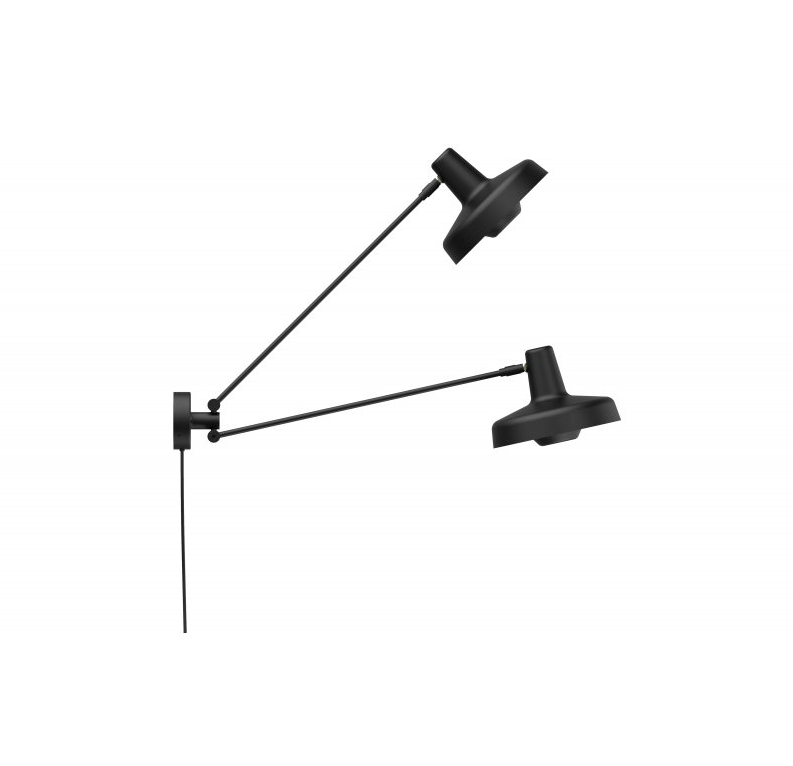 Skandynawski podwójny kinkiet Arigato Palace z dwoma regulowanymi ramionami