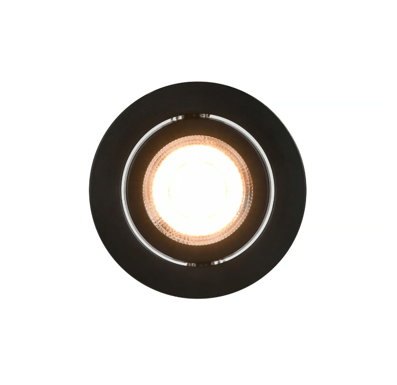 Zestaw 3 czarnych ruchomych oczek sufitowych Monolo LED