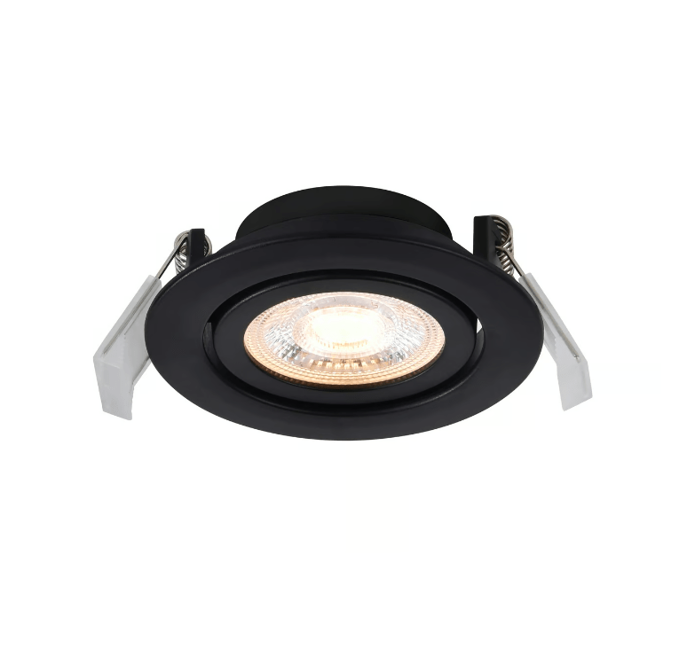 Zestaw 3 czarnych ruchomych oczek sufitowych Monolo LED