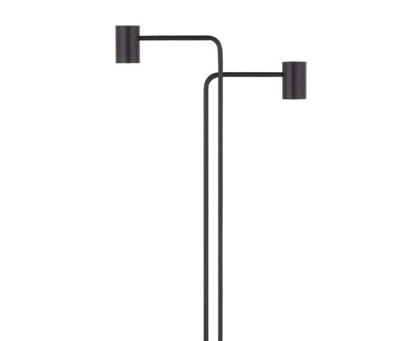 Nowoczesna lampa podłogowa Sonaro - podwójna, czarna