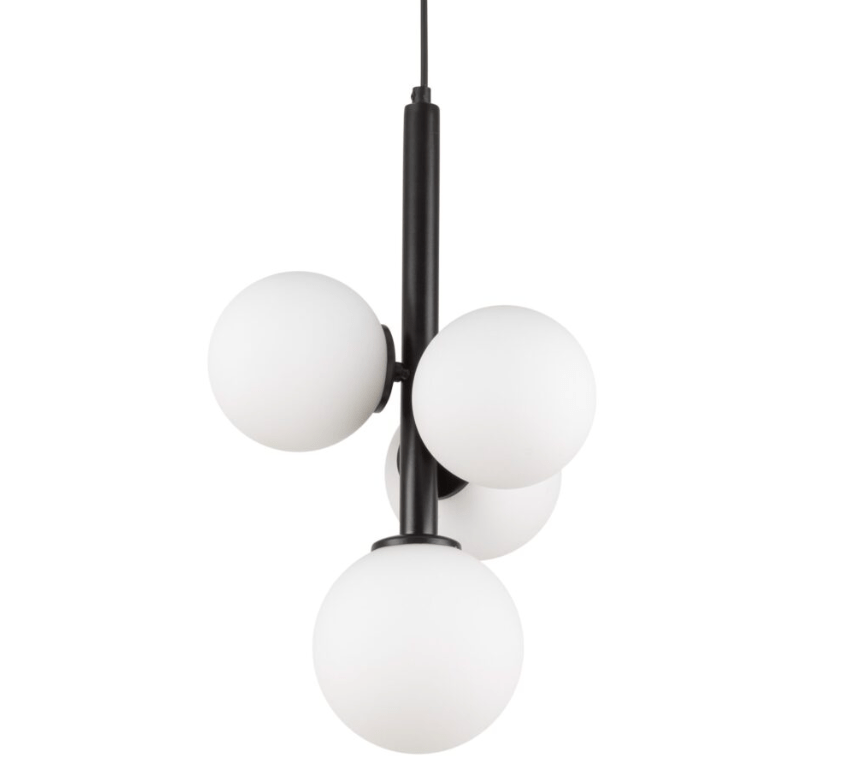 Nowoczesna lampa wisząca Brassia - 4 szklane klosze