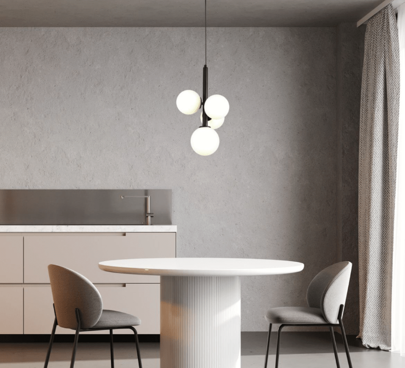 Nowoczesna lampa wisząca Brassia - 4 szklane klosze