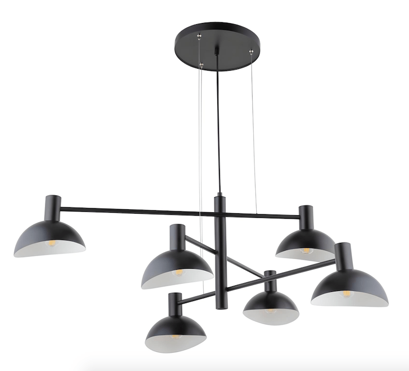 Nowoczesna skandynawska lampa wisząca Skylim z sześcioma kloszami