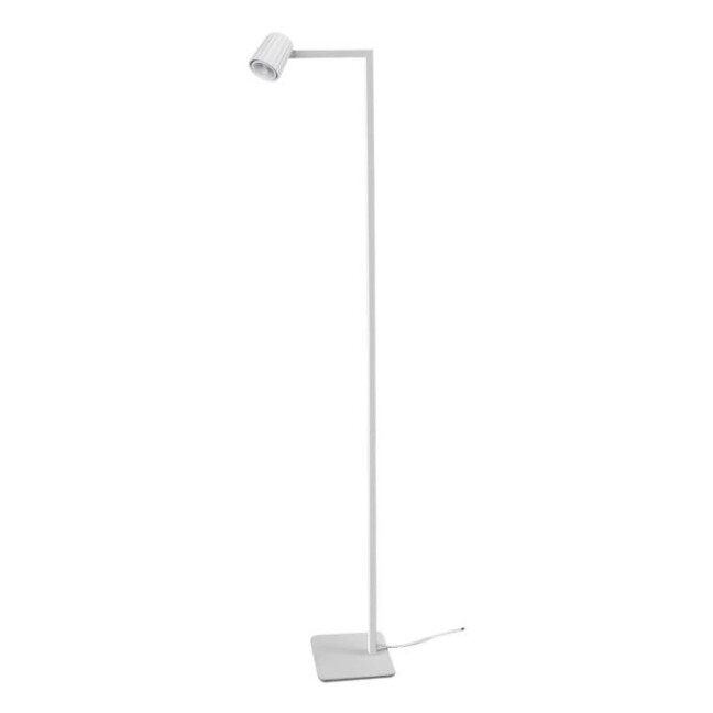 Nowoczesna stojąca lampa w białym kolorze z kloszem Tokio