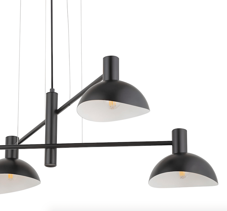 Nowoczesny czarny żyrandol Skylim 4 w duńskim stylu