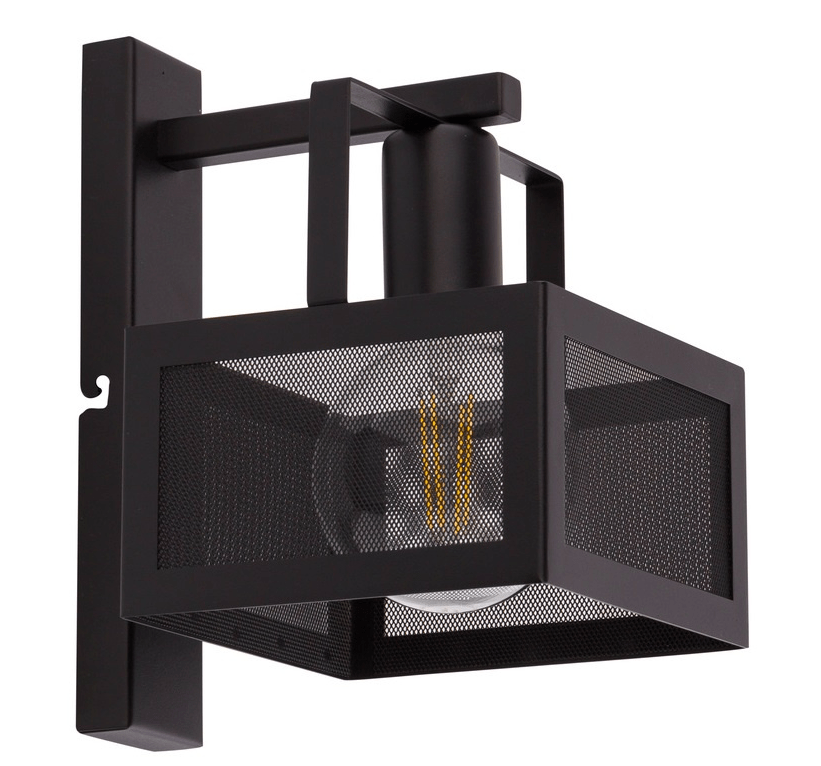 Nowoczesny kinkiet loftowy Noctra - czarny