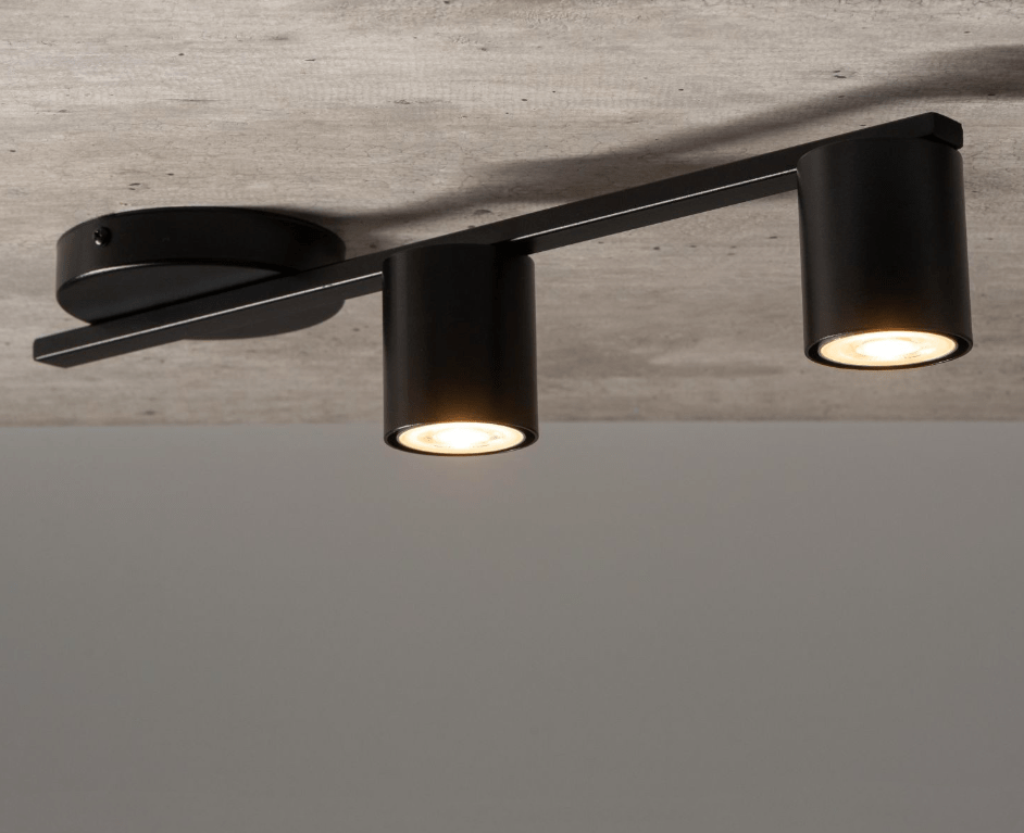 Nowoczesny plafon Zyon 2 - czarny