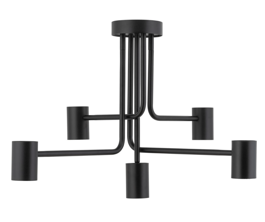Nowoczesny żyrandol Sonaro z czarnymi tubami - industrialny